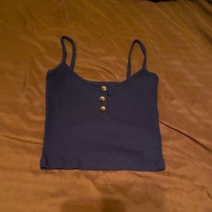 Cotton On navy blue cropped tank top